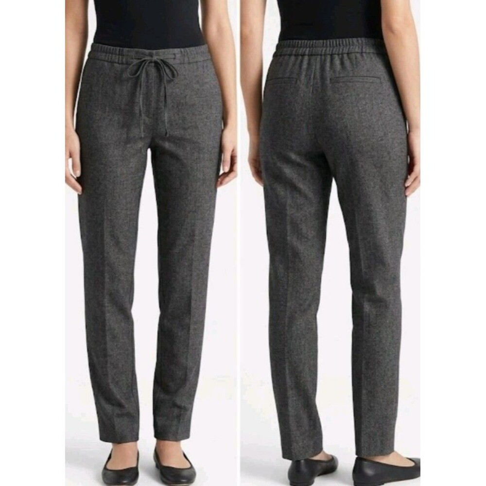J Jill Pants Size L Gray Pocket Career Stretch High Rise Pullstrings